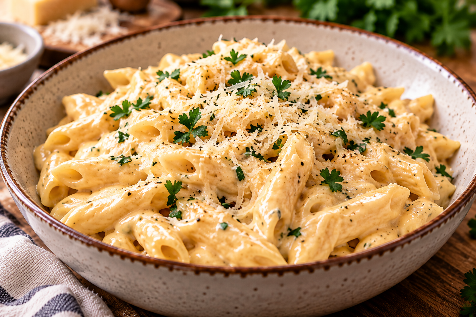 Creamy High-Protein Cheese Pasta